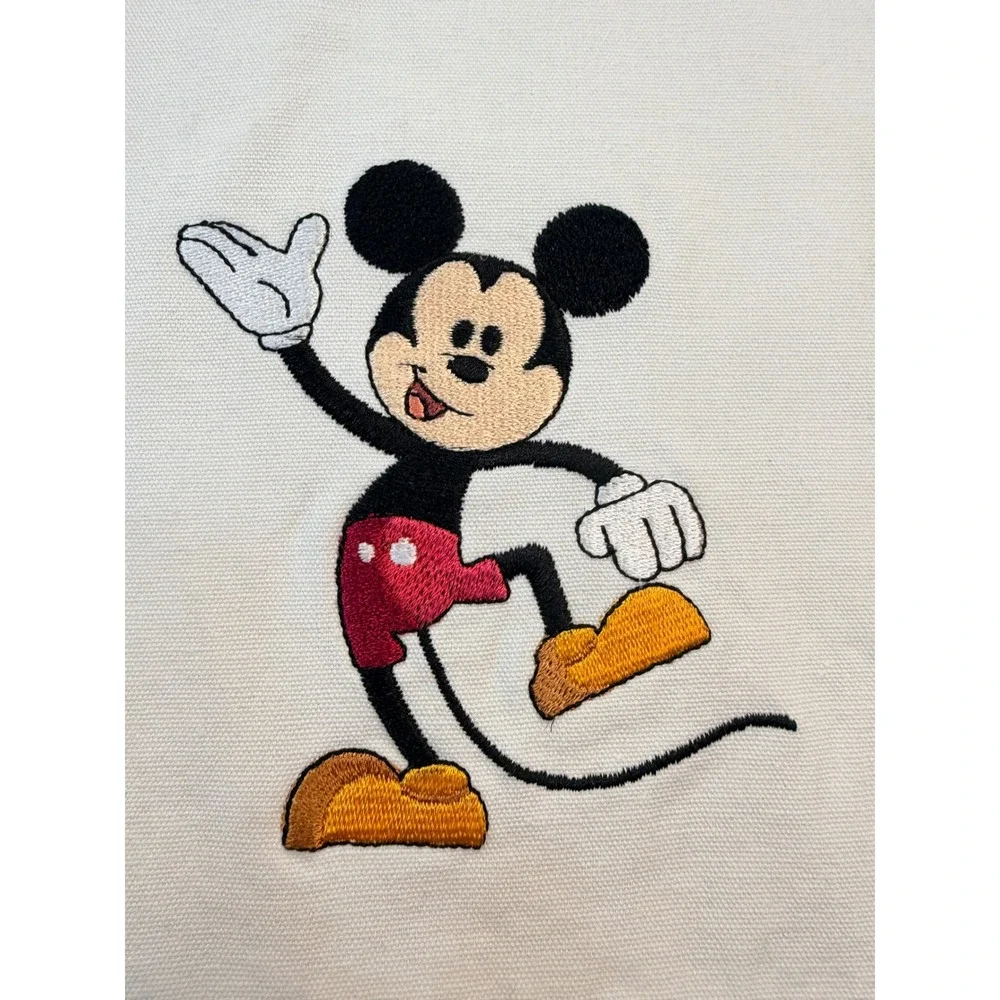Disney Mickey and Minnie Mouse Embroidered Kitchen Hand Towel Set Red White 2pc
